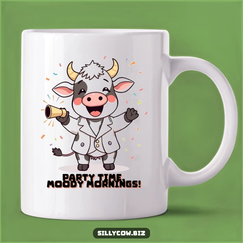 Funny Cow Blazer Confetti Mug: A Hilarious Celebration Gift!
