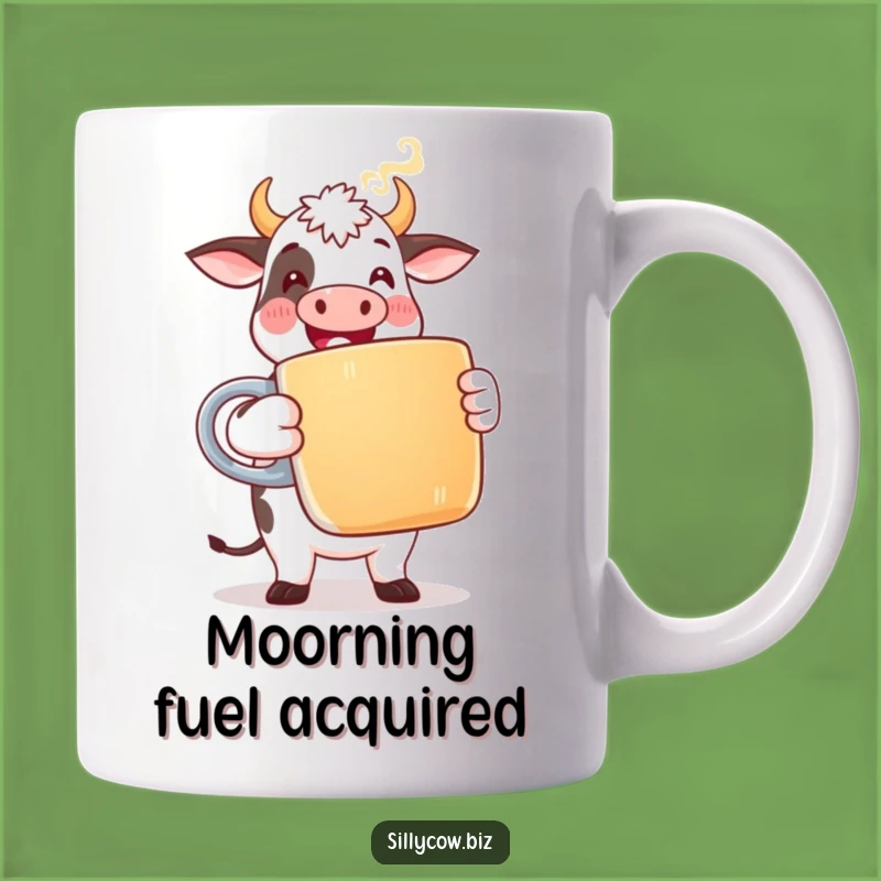 Funny Cow Coffee Mug: Office Cow Loves Coffee, Hilarious Gift!