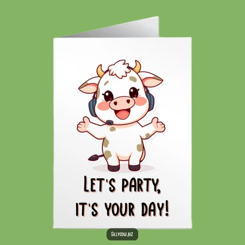 Free Printable Cow Birthday Card: Funny Call Center Agent Gift