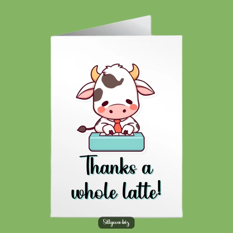 Free Printable Cow Thank You Card: Funny Office Appreciation Gift