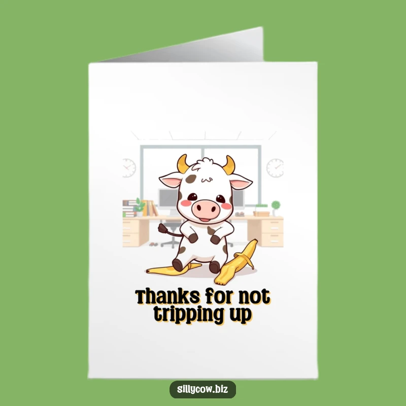 Free Printable Thank You Card: Cow Slip Funny Downloadable Gift