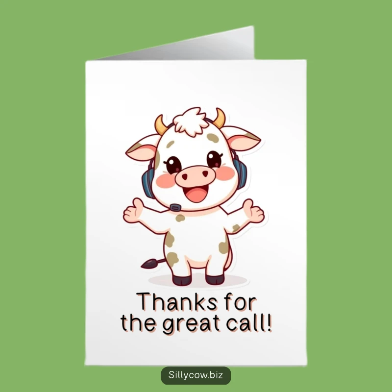 Free Printable Cow Thank You Card: Funny Support Agent Gift