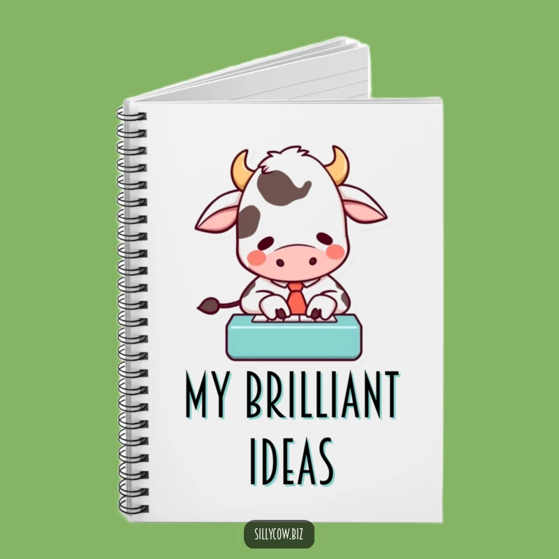 Funny Cow Notebook: Hilarious Cartoon Cow Typist, Perfect for Notes & Gifts