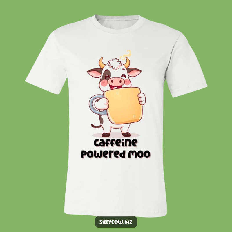 Funny Cow Coffee Lover T-Shirt: Office Attire Tee, Hilarious Gift!