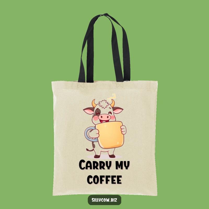 Funny Cow Coffee Tote Bag: Office Attire Accessory, Practical Humorous Gift!