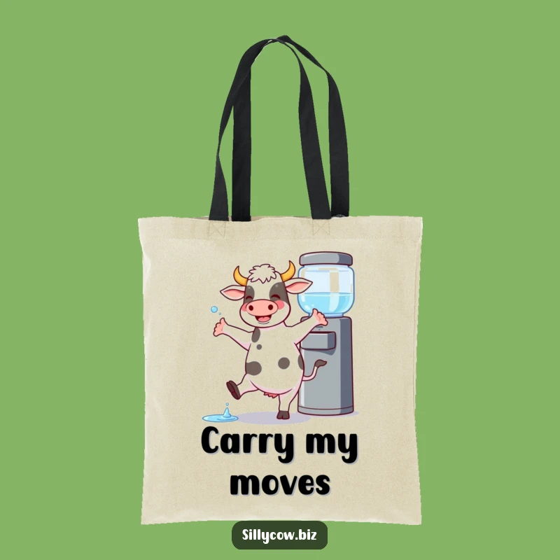 Funny Dancing Cow Water Cooler Tote Bag - Hilarious Carryall Gift